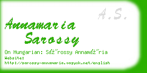 annamaria sarossy business card